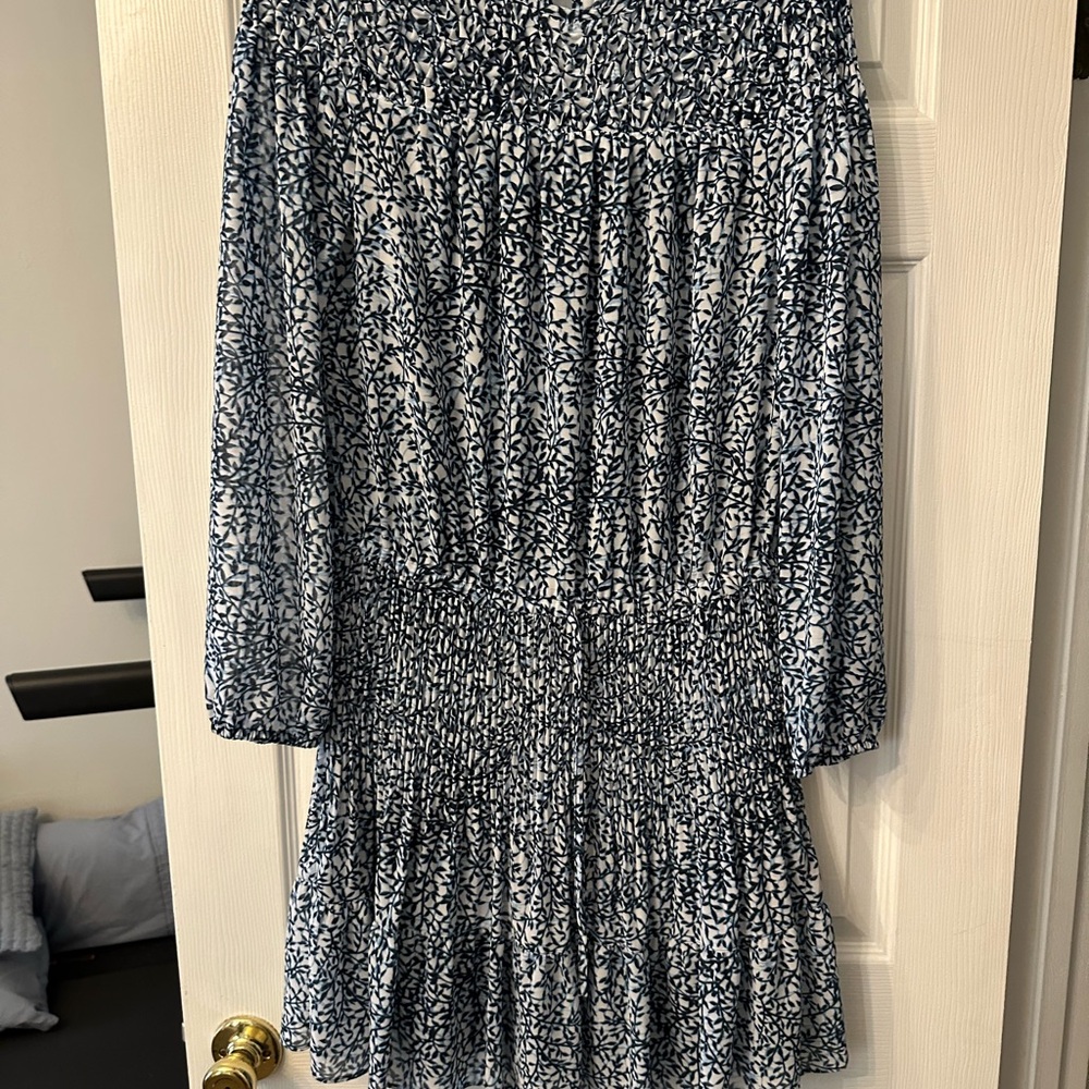 NWOT - Michael Kors Blue and White Patterned Dress